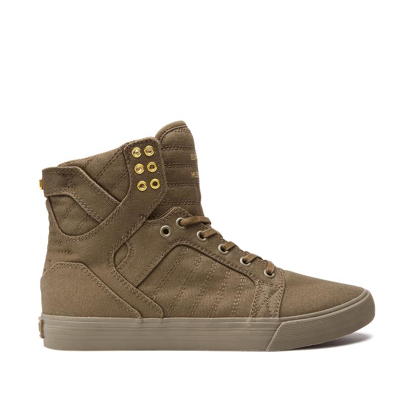 Supra SKYTOP Sneaker High Damen Olivgrün Online Kaufen URFTA4078